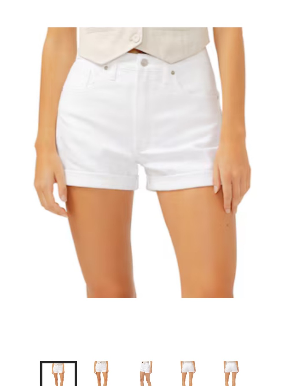 Silver Women’s Relaxed Boyfriend White Denim Shorts